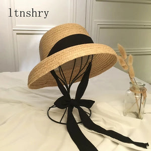 Raffia Ribbon Sun Hat