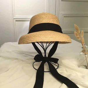 Raffia Ribbon Sun Hat