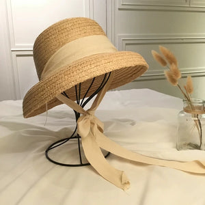 Raffia Ribbon Sun Hat