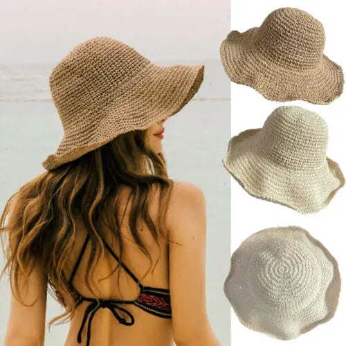 Wide Brim Floppy Straw Hat