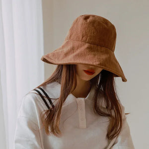 Wide Brim Cotton Bucket Hat