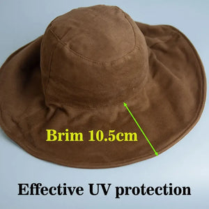 Wide Brim Cotton Bucket Hat